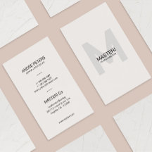 Minimal monogram-Blek Grått Modern