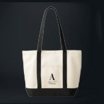 Minimal monogram Bridesmaid Black and White Tygkasse<br><div class="desc">Detta är en minimal, modern monogramdesign för personligen. Den här snyggten är i klassiskt svartvitt, med skripttypografi. Det är perfekt för en personlig för din brud eller maid of honor och idealisk som en brudens sida-tackgåva eller som en partiförmån för din bachelorette-fest. Om du vill anpassa dig lägger du helt...</div>