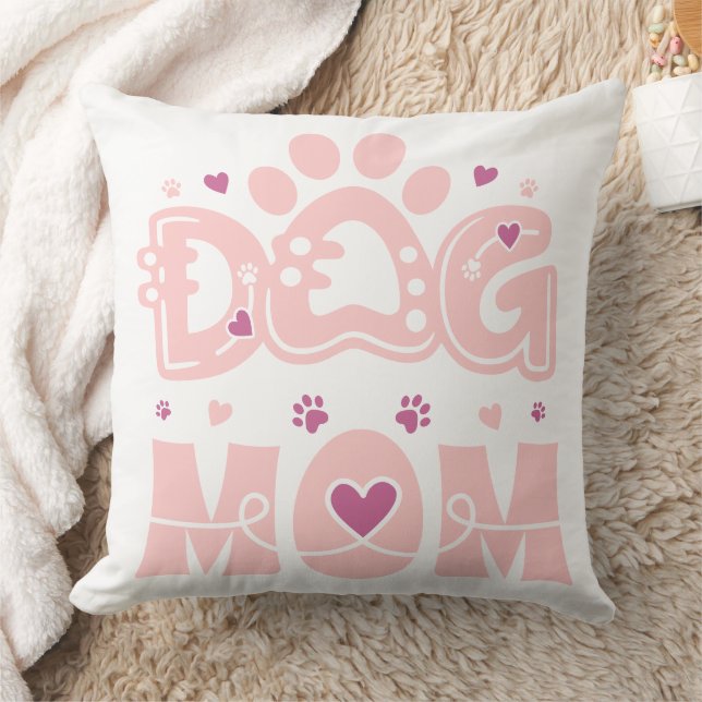 Minimal monogram för hundmamma kudde (Filt)
