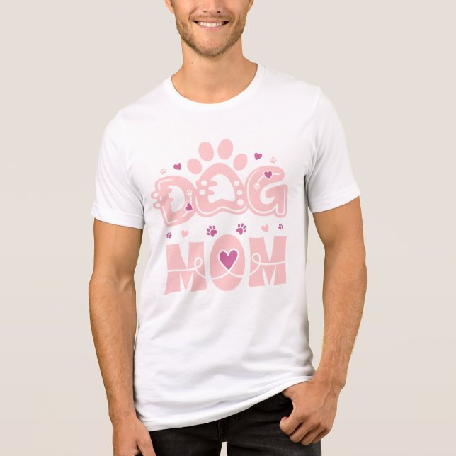 Minimal monogram för hundmamma t shirt (Framsida)