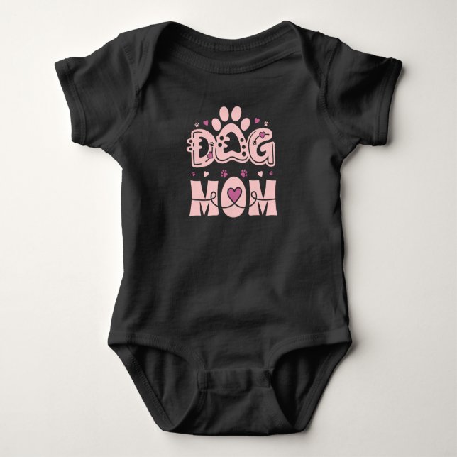 Minimal monogram för hundmamma t shirt (Framsida)
