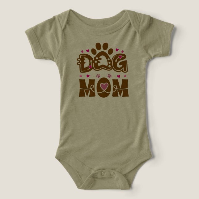 Minimal monogram för hundmamma t shirt (Design Framsida)