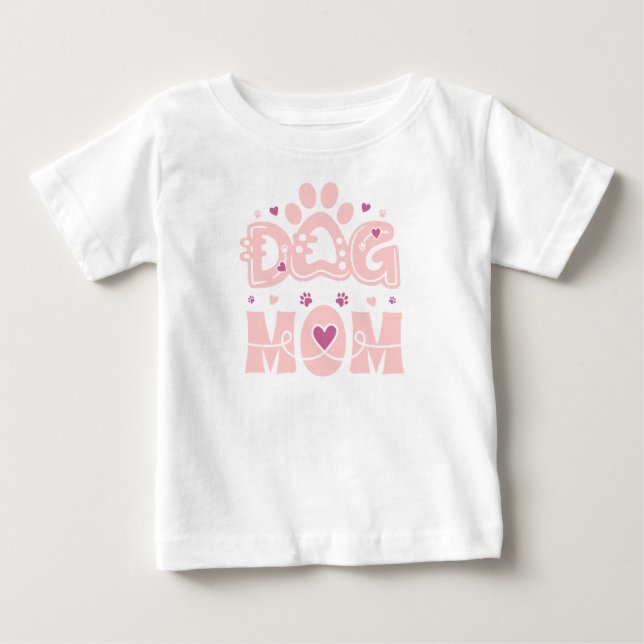 Minimal monogram för hundmamma t shirt (Framsida)