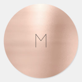 Minimal monogram för  metalliska förhållanden i Ro Runt Klistermärke