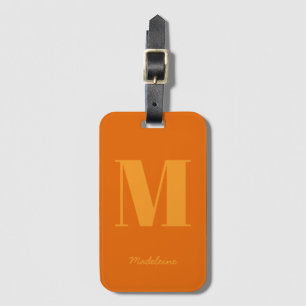 Minimal monogram - första Namn Bagagebricka