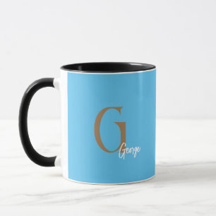 MINIMAL MONOGRAM MUGG ANPASSAT NAMN ENKELT MODERN