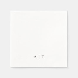 Minimal Monogram Par Initialer Bröllop Pappersservett