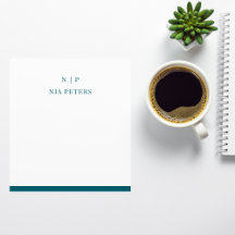 Minimal monogram personlig memo