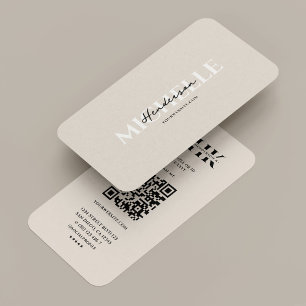 Minimal monogram Sand Beige-Professionell Visitkort