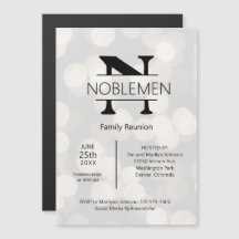 Minimal monogram Silver för magnetisk familjeåterf