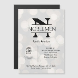 Minimal monogram Silver för magnetisk familjeåterf