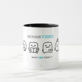 Minimal ”Moods Vibes” Söt Linje Art T-Shirt | Kali Mugg