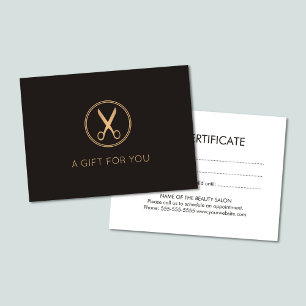 Minimal Mörk för Faux Guld Circle Scissor med Eleg Visitkort