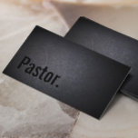 Minimal Mörk för pastorministerns Elegant Visitkort<br><div class="desc">Affärskortet Fet pastor för professionell.</div>