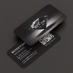 Minimal Mörk för Professionell Diamond Specialist Visitkort