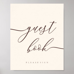 Minimal mörkbrun firande gäst poster