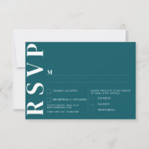 Minimal mörkgrön RSVP-kort