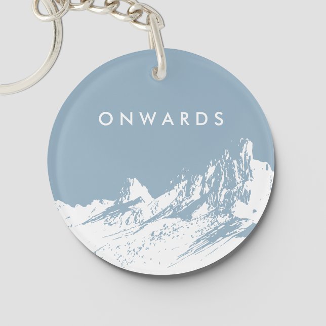 Minimal Mountain Winter Wonderland Isig Blue (Skapare uppladdad)