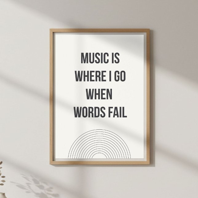 Minimal music lover quote poster (Skapare uppladdad)