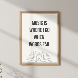 Minimal musikkärlek citat poster