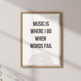 Minimal musikkärlek citat poster