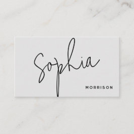 Minimal naturlig monogramsfunktion visitkort