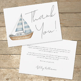 Minimal nautical Baby Shower Tack Kort