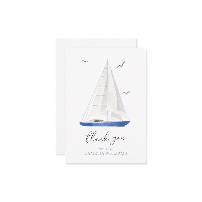 Minimal Nautical Sailboat Ahoy Boy's Tack (Fram/Back In Situ)
