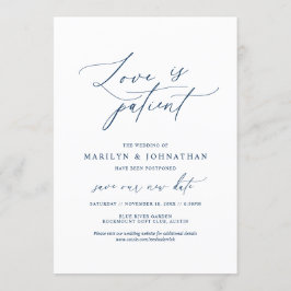 Minimal Navy, Kärlek är tålamod, bröllopet är inst Inbjudningar