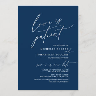 Minimal Navy, Kärlek i patient, bröllop uppskjutet Inbjudningar