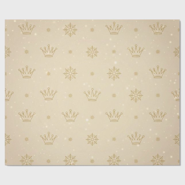 Minimal Neutral Luxe Christmas Wrapping Paper Presentpapper (Platt)