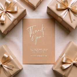 Minimal Neutral Modern Baby Shower Thank You Card Tack Kort