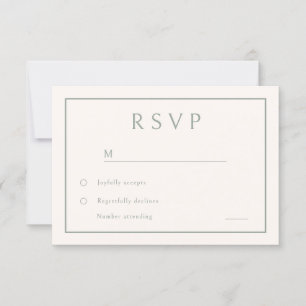 Minimal Neutralt Elegant Modern Bröllop OSA Kort