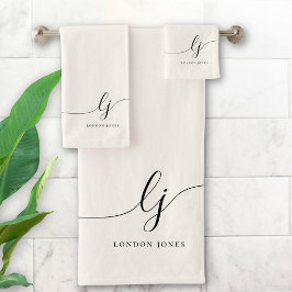 Minimal Neutralt för monogram Elegant