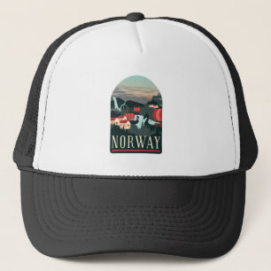 Minimal Norge liggande Vintage resor Keps