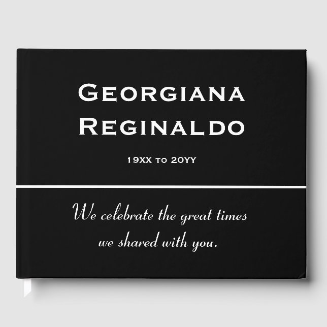 Minimal och ansvarig begravningsgäst Bok (Framsida)