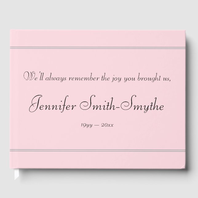 Minimal och ansvarig minnesgäst Bok (Framsida)