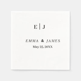 Minimal och Chic | Anpassa Bröllop Pappersservett