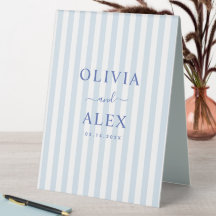 Minimal och Chic Blue Fransk Personlig Bröllop