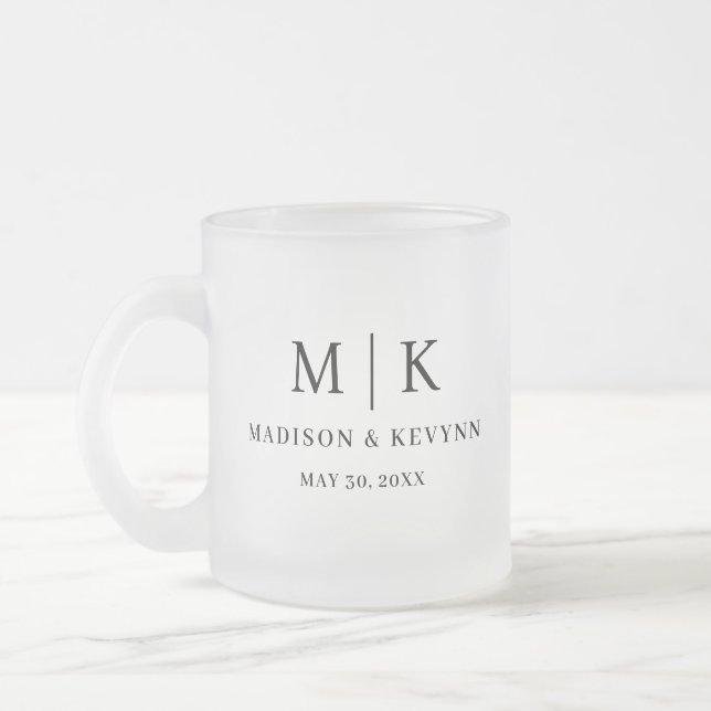 Minimal och Chic | BRÖLLOP Frostad Glasmugg (Vänster)