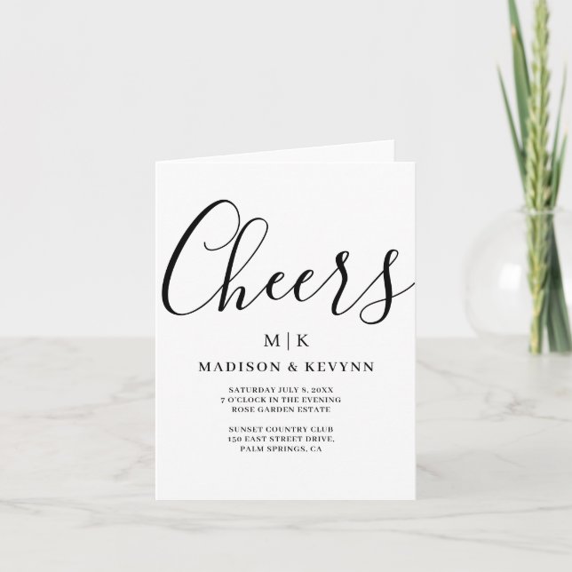 Minimal och Chic | BRÖLLOP Inbjudan (Framsida)