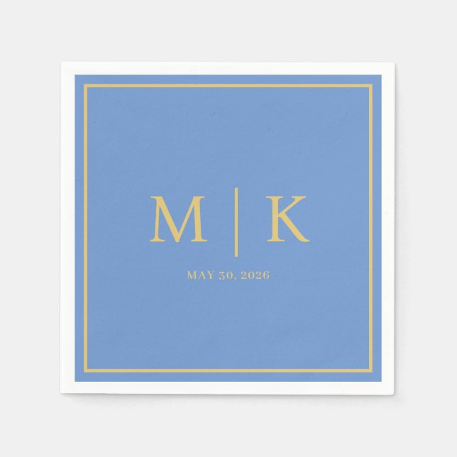Minimal och Chic | Bröllop Napkins Pappersservett (Framsidan)