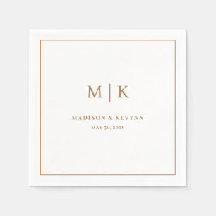 Minimal och Chic Bröllop Napkins Pappersservett