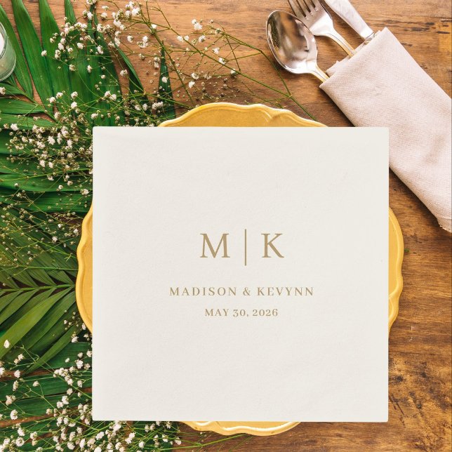 Minimal och Chic | Bröllop Napkins Pappersservett (Skapare uppladdad)