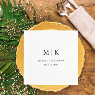 Minimal och Chic   Bröllop Napkins Pappersservett
