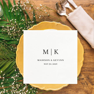 Minimal och Chic | Bröllop Napkins Pappersservett