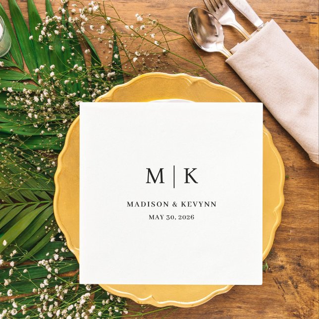 Minimal och Chic | Bröllop Napkins Pappersservett (Skapare uppladdad)