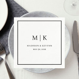 Minimal och Chic | Bröllop Napkins Pappersservett