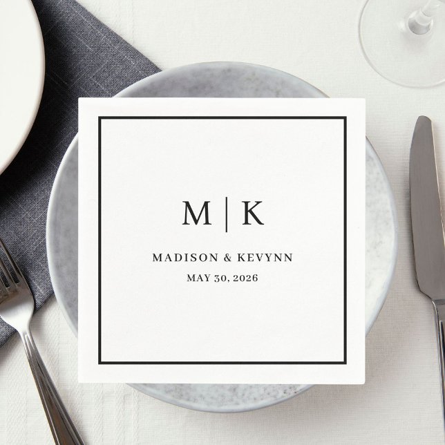 Minimal och Chic | Bröllop Napkins Pappersservett (Skapare uppladdad)