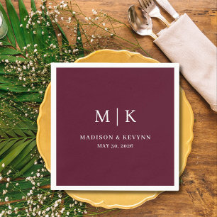 Minimal och Chic Bröllop Napkins Pappersservett